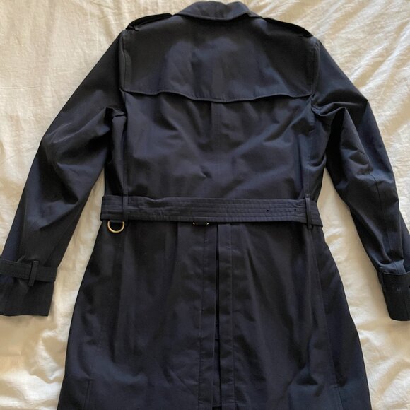 Burberry Navy Blue Trench coat size 50 - Picture 3 of 10